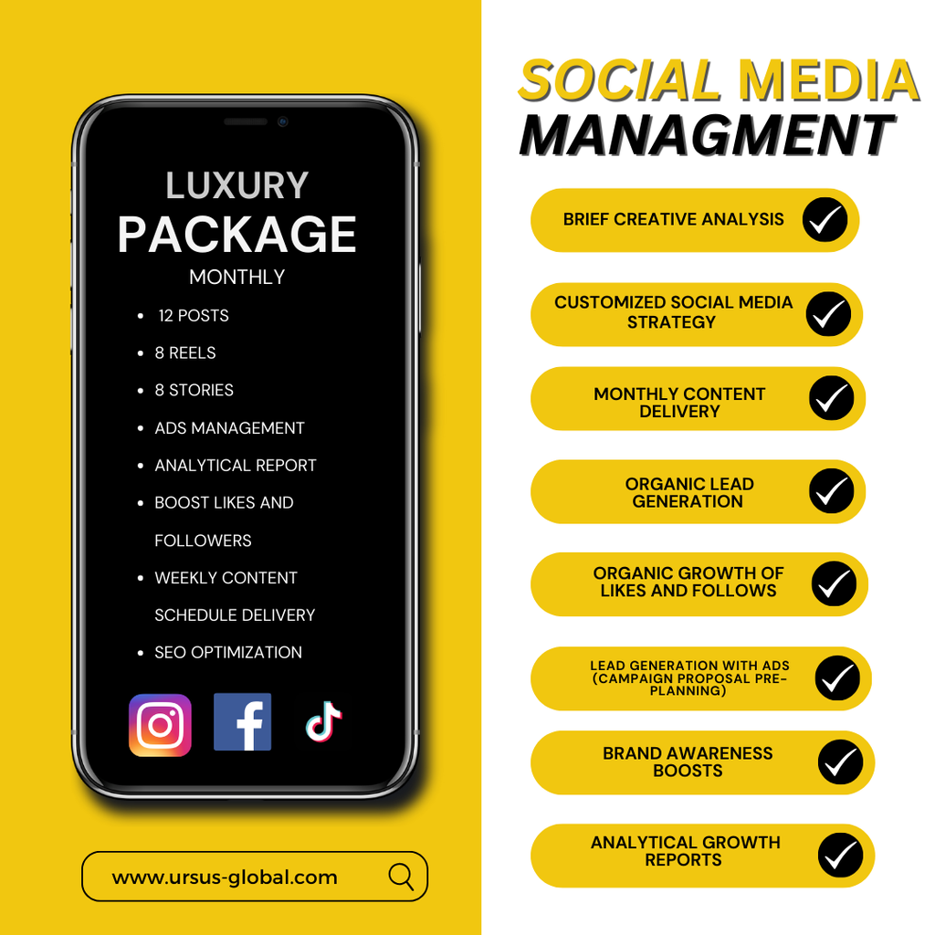 Paquete وسائل التواصل الاجتماعي الفاخرة
